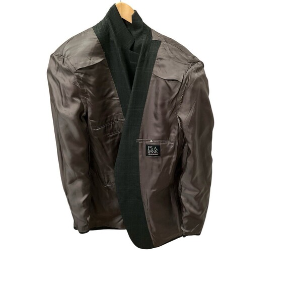 Jos A Bank Blazer Mens 43L Gray Plaid Wool Sport Coat - Picture 5 of 12